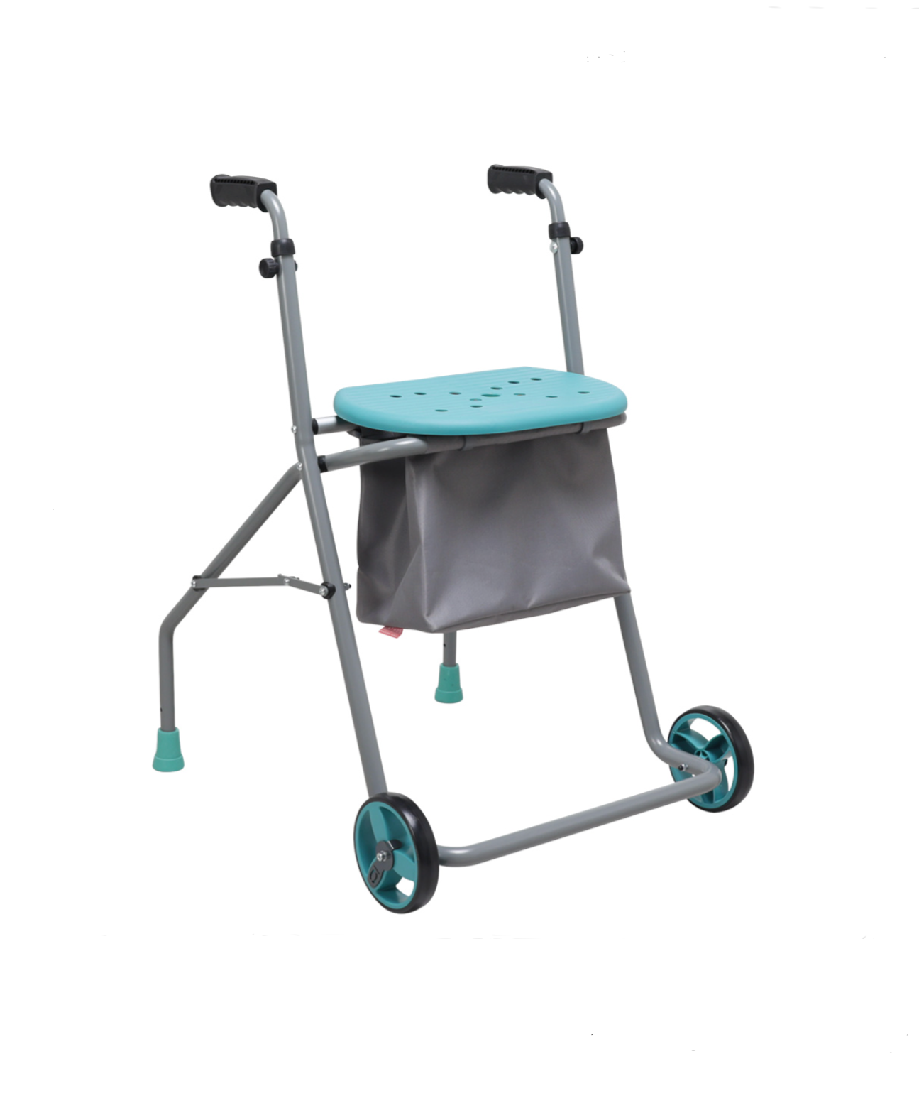 Déambulateur 2 roues avec panier de rangement et assise - A6 SUPRA